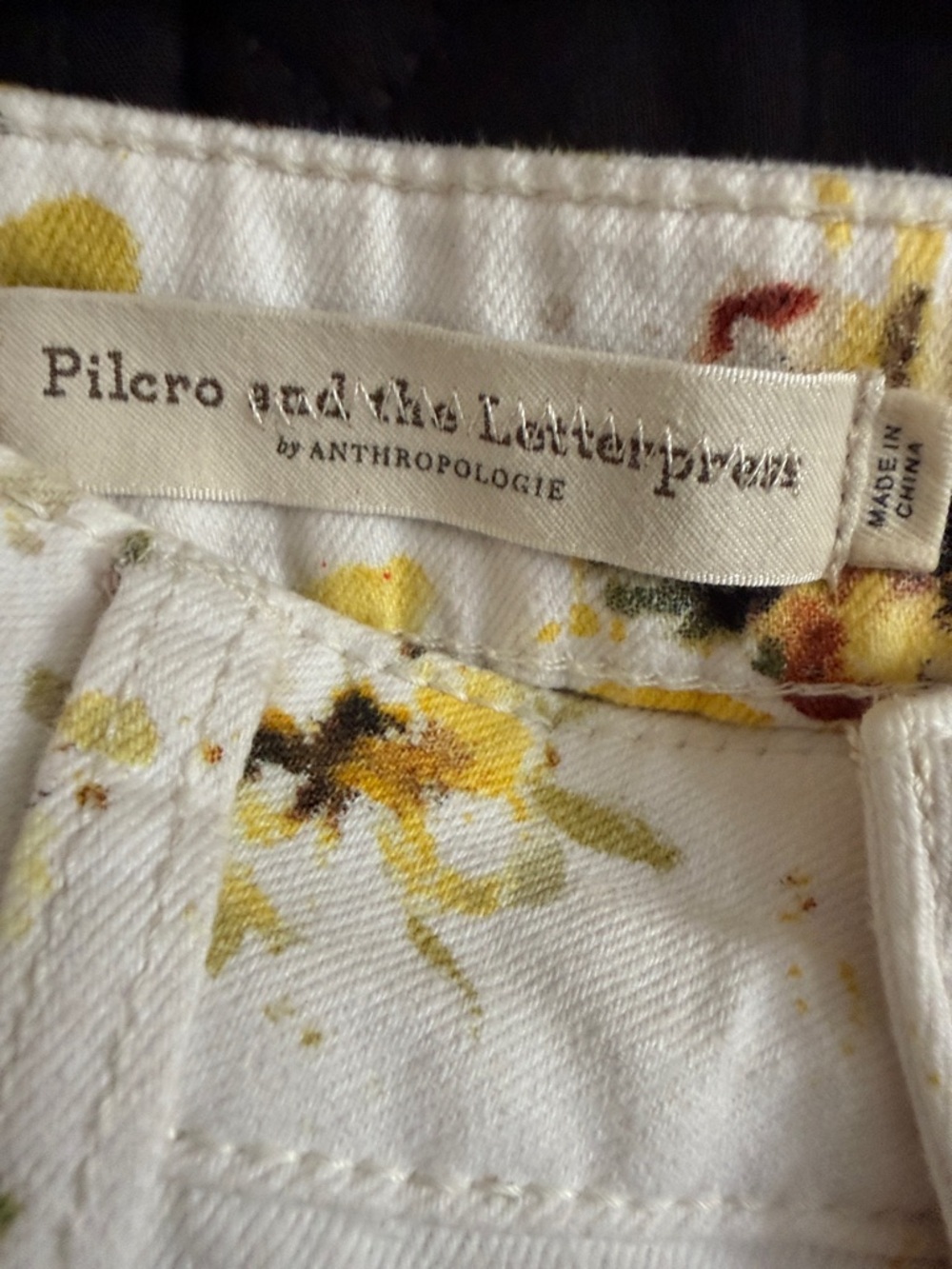 Anthropologie Pilcro Letterpress Floral High Rise Bootcut Jeans Size 27 - Picture 2 of 10
